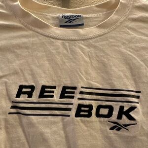 Reebok White Tee with Black/Blue Graphic
